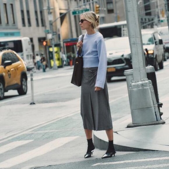 ZARA BELTED PENCIL SKIRT - Picture 2 of 5